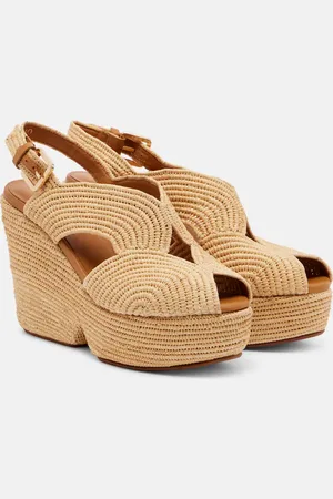 Robert Clergerie Sandali con plateau Dolce in rafia