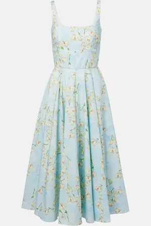 EMILIA WICKSTEAD Abito midi Mona in cotone con stampa floreale