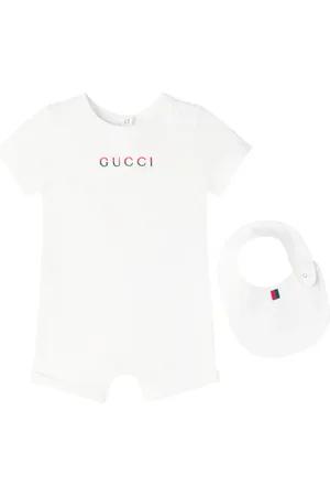 Gucci Baby - Body e bavaglino in cotone con logo