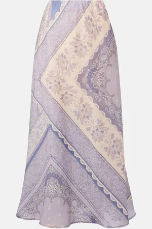 ZIMMERMANN Gonna Lucky in lino con stampa