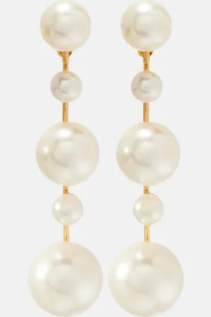 Jennifer Behr Orecchini pendenti Maylin con perle bijoux