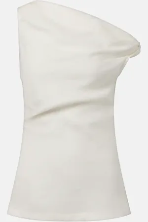 FAITHFULL THE BRAND Top asimmetrico Suis in lino