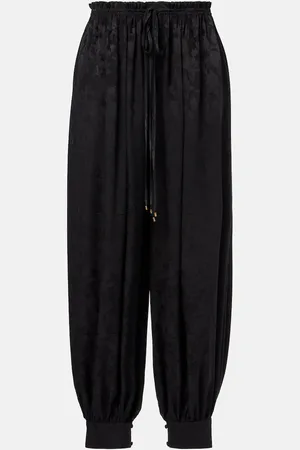 Chloé Chloé Pantaloni in jacquard di seta a gamba larga