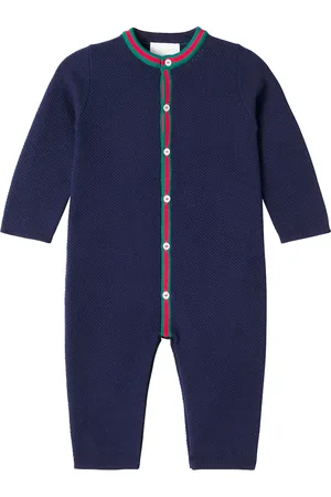 Gucci Baby - Tutina Web Stripe in misto cotone