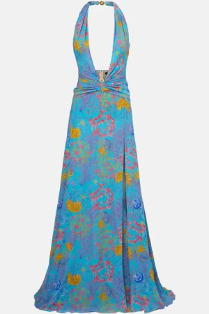 VERSACE Abito lungo con stampa