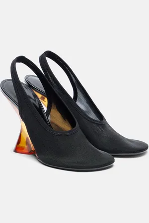DRIES VAN NOTEN Pumps slingback con zeppa in mesh
