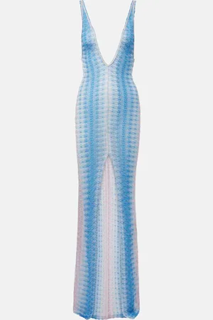 Missoni Abito lungo in lamé a zig-zag