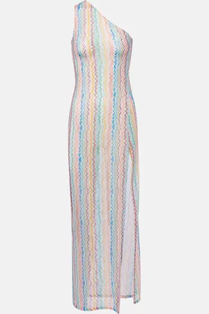 Missoni Abito lungo monospalla a zig-zag