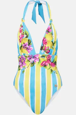 Dolce & Gabbana Costume intero con scollo all’americana e stampa