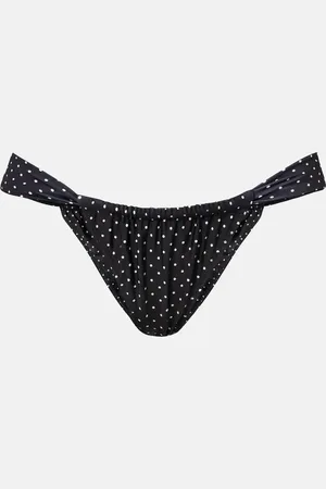 SAME Slip bikini a pois con ruches