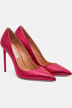 Aquazzura Pumps Purist 105 in pelle con stampa serpente
