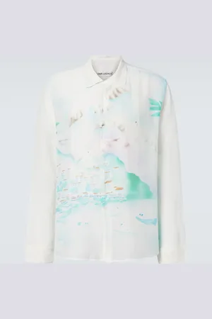OUR LEGACY Camicia Adorn in cotone e seta con stampa