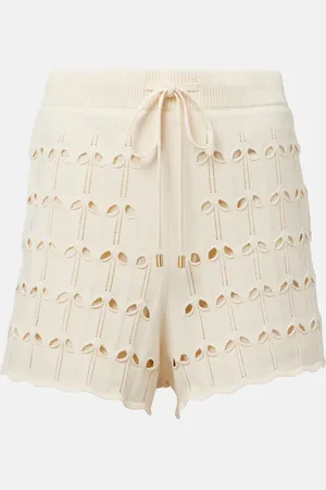 ZIMMERMANN Shorts in pointelle a vita alta