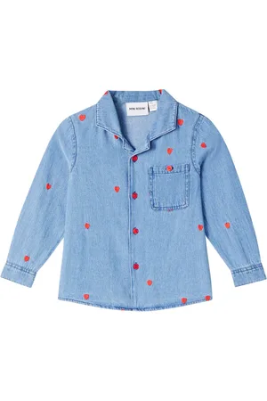 Mini Rodini Camicia di jeans con ricamo
