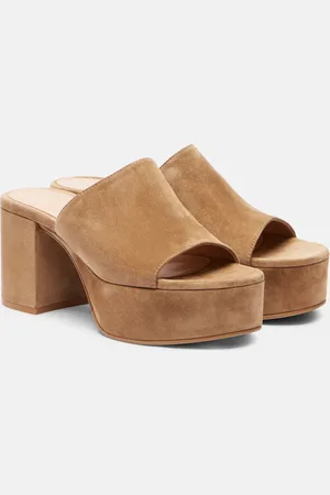Gianvito Rossi Sandali in suede con plateau