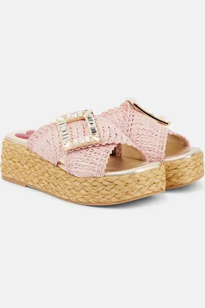 Roger Vivier Sandali Espa 60 in rafia con cristalli