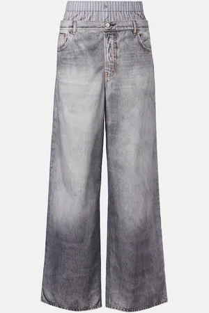 Acne Studios Pantaloni in popeline di cotone con stampa
