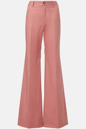 Chloé Chloé Pantaloni flared in cotone a vita alta