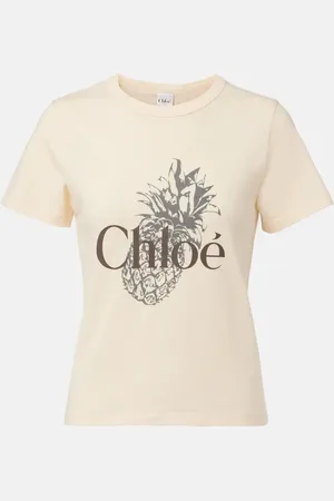 Chloé Chloé T-shirt in jersey di cotone con logo