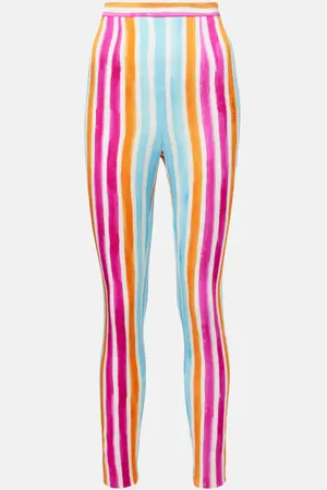 Dolce & Gabbana Leggings in misto seta a righe
