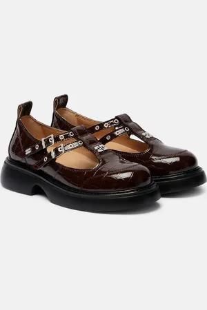 Ganni Ballerine Mary Jane in similpelle stampata