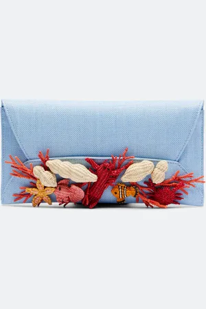 Aquazzura Clutch Marea in rafia