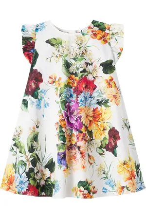 Dolce & Gabbana Abito in popeline di cotone con stampa floreale