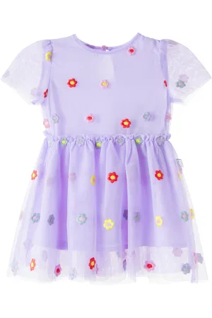 Stella McCartney Baby - Abito in tulle con ricamo