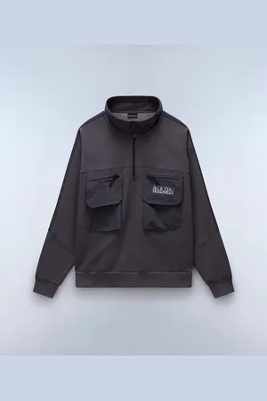 Napapijri Uomo Felpa Con Mezza Zip Tusco French Terry