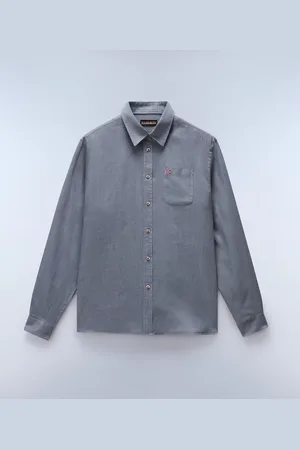 Napapijri Uomo Camicia A Maniche Lunghe Linen