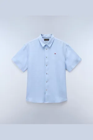 Napapijri Uomo Camicia A Maniche Corte Linen