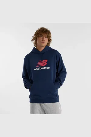 New Balance Uomo Athletics French Terry Logo Hoodie, Cotone