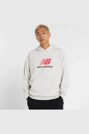 New Balance Uomo Athletics French Terry Logo Hoodie, Cotone