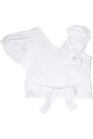 MISS BLUMARINE Top bambina bianco