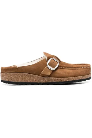 Birkenstock Sabot donna Buckley in pelle scamosciata e shearling