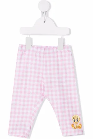 MONNALISA Leggings bambina a quadretti con applicazione tweety