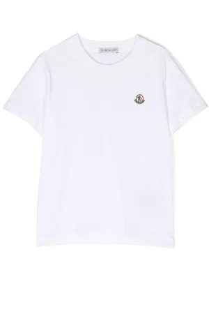 Moncler T-shirt bambino girocollo bianca