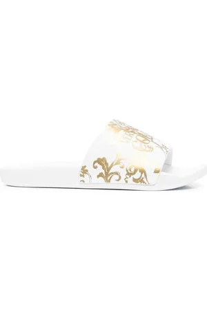 VERSACE Ciabatta bianca baroque