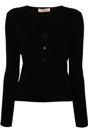 Twin-Set Maglia donna nera cut out