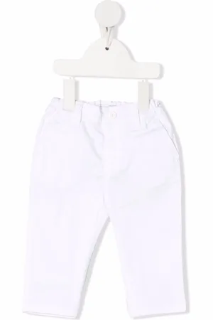 Emporio Armani Pantalone bianco baby con tasche a filo