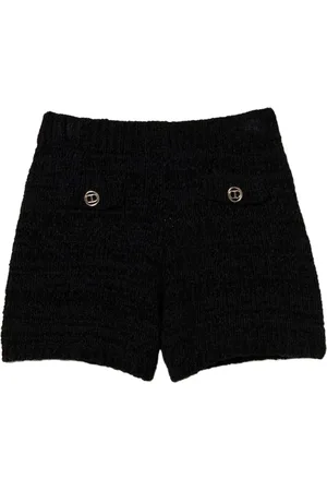 Twin-Set Bermuda donna in maglia nero