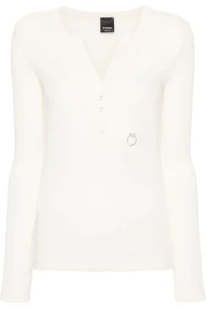 Pinko T-shirt donna maniche lunghe Mulinello