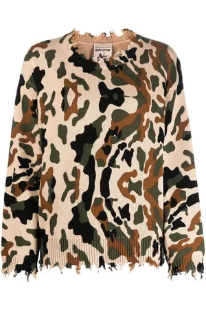 SEMICOUTURE Maglia donna modello over fantasia camouflage