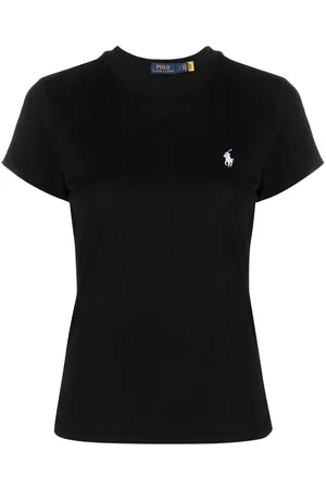 Ralph Lauren T-shirt donna mezza manica con logo ricamato