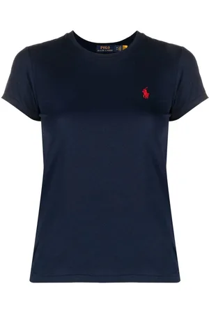 Ralph Lauren T-shirt donna mezza manica con logo ricamato