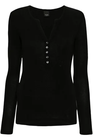 Pinko T-shirt donna maniche lunghe Mulinello