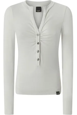 Pinko T-shirt donna maniche lunghe in lurex