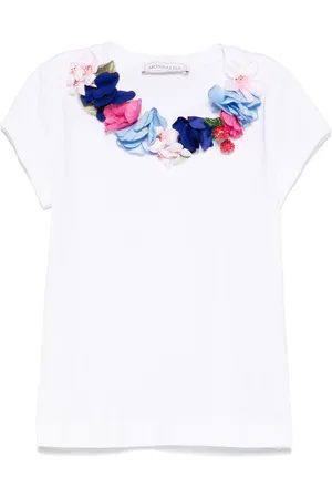 MONNALISA T-shirt bambina con collana fiori e frutta