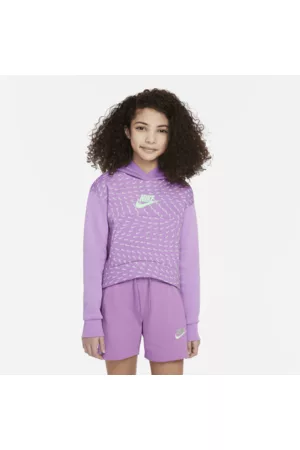 Nike Bambina Felpe senza cappuccio - Felpa in fleece con cappuccio e stampa Sportswear - Ragazza