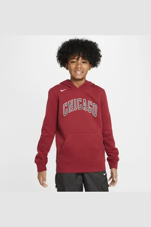 Nike Felpa pullover in fleece con cappuccio Chicago Bulls City Edition NBA – Ragazzi